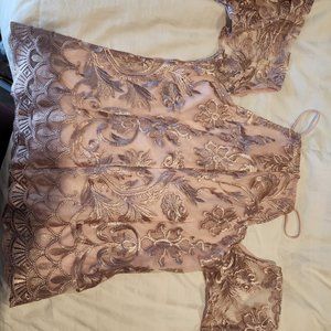 Venus no shoulder long sleeve blouse